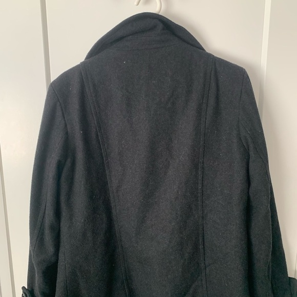 Jones New York Jacket Pea Coat Black Wool Blend - Picture 6 of 6